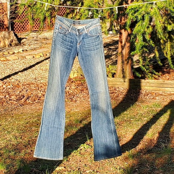 HUDSON Vintage Low Rise Boot Cut Jeans MED Wash Women's 26  NO FLAP BACK POCKETS - Picture 3 of 17